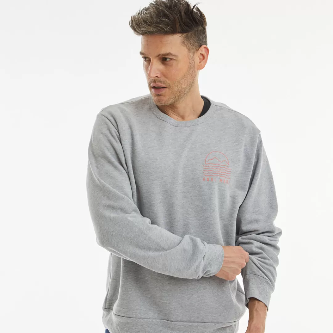 Sale Hari Mari Sun & Sea Fleece Crewneck Sun Sea Heather Grey