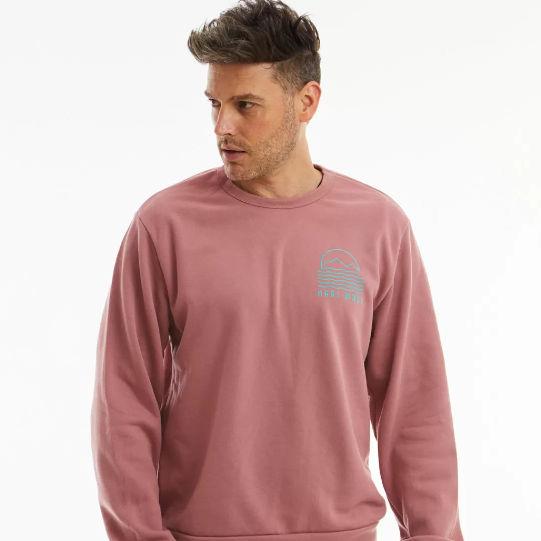 Shop Hari Mari Sun & Sea Fleece Crewneck Sun Sea Mauve