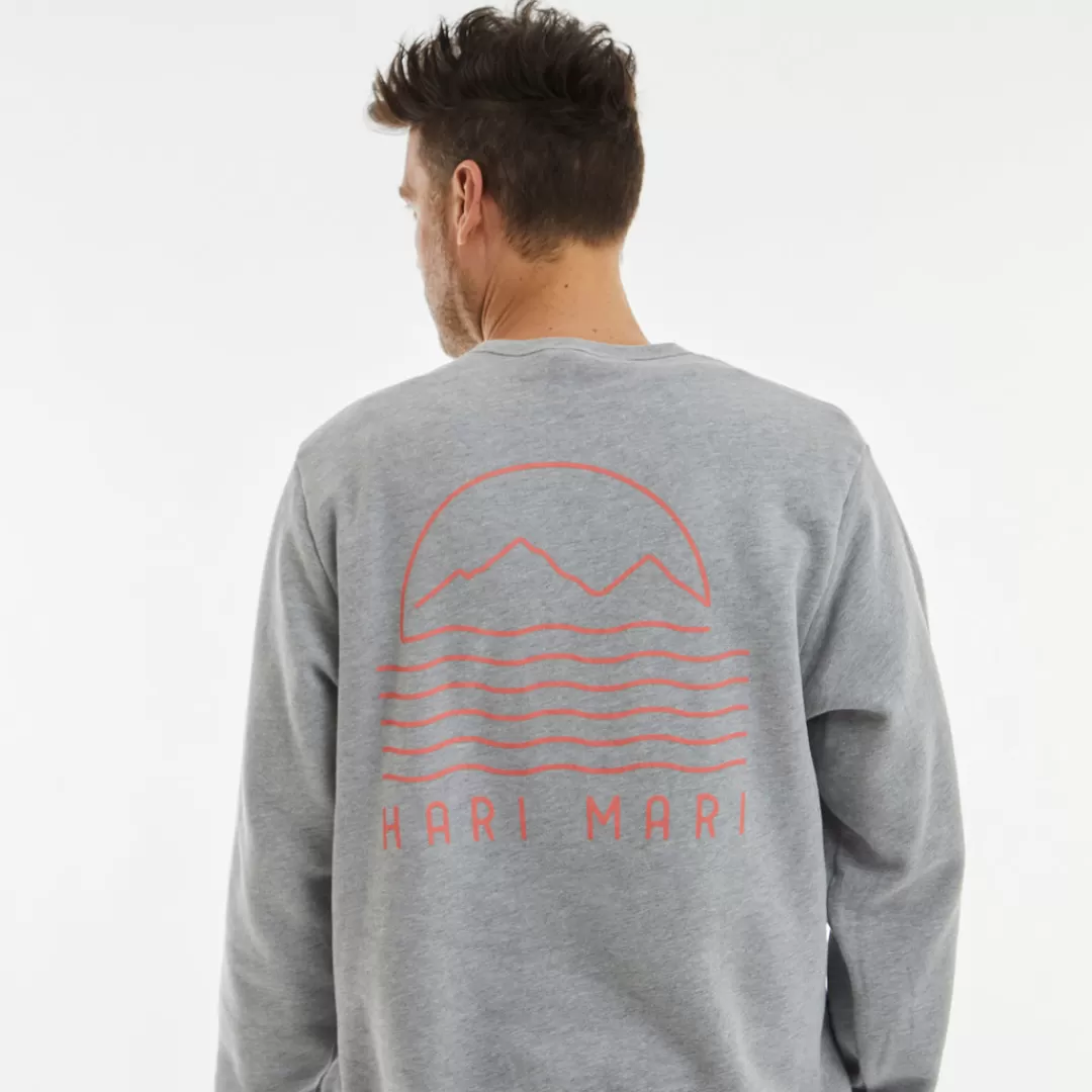 Sale Hari Mari Sun & Sea Fleece Crewneck Sun Sea Heather Grey