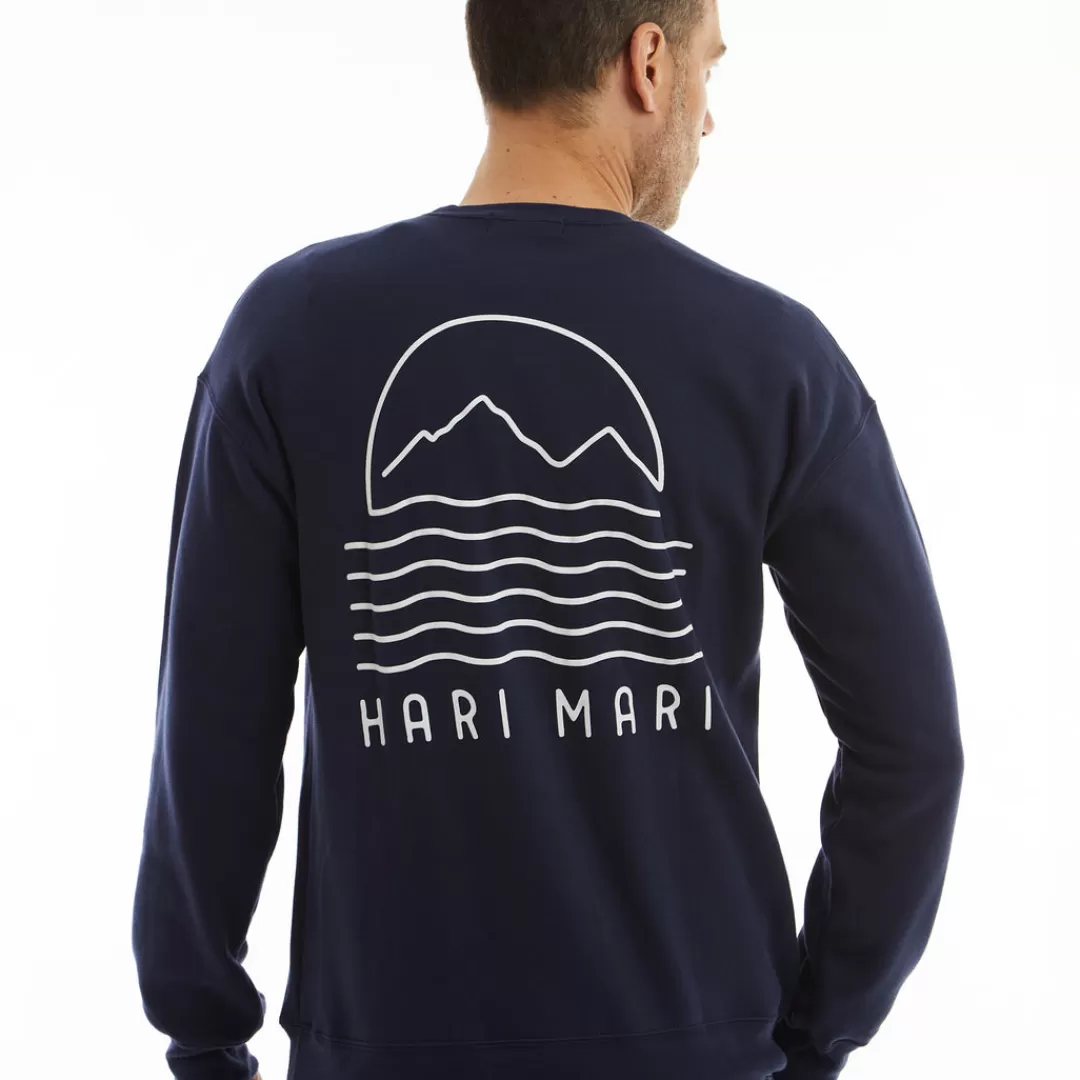 Flash Sale Hari Mari Sun & Sea Fleece Crewneck Sun Sea Indigo