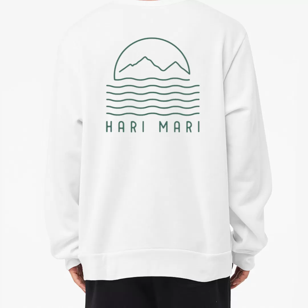 Discount Hari Mari Sun & Sea Fleece Crewneck Sun Sea White