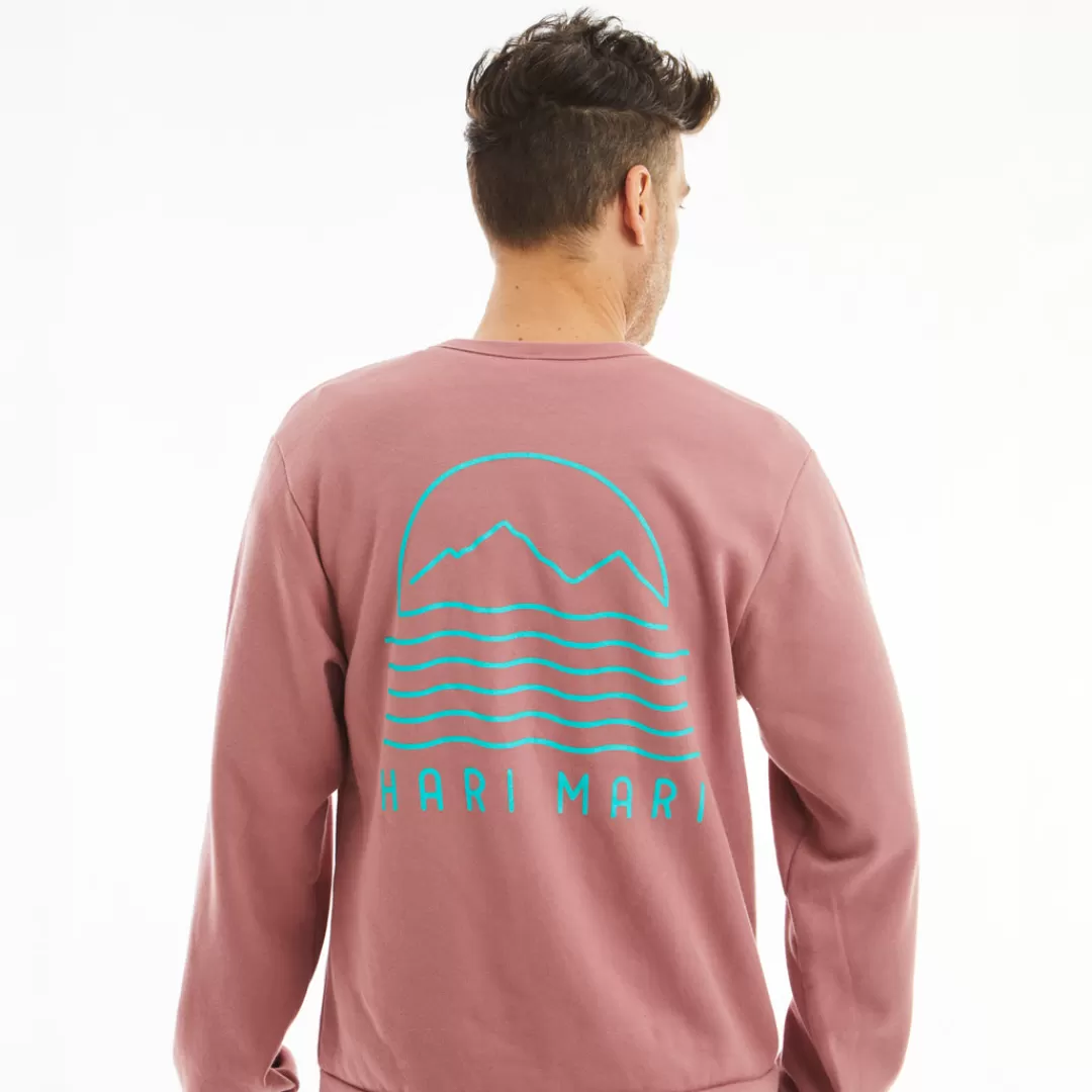 Shop Hari Mari Sun & Sea Fleece Crewneck Sun Sea Mauve